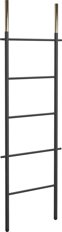 Achetez Aujourd'hui Échelle porte-serviettes Frost Bukto Noir mat Top polished gold